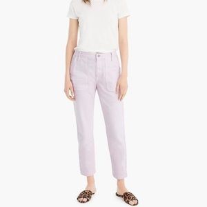 J. Crew Garment Dyed Straight Crop Jeans Tall Orchid Lavender